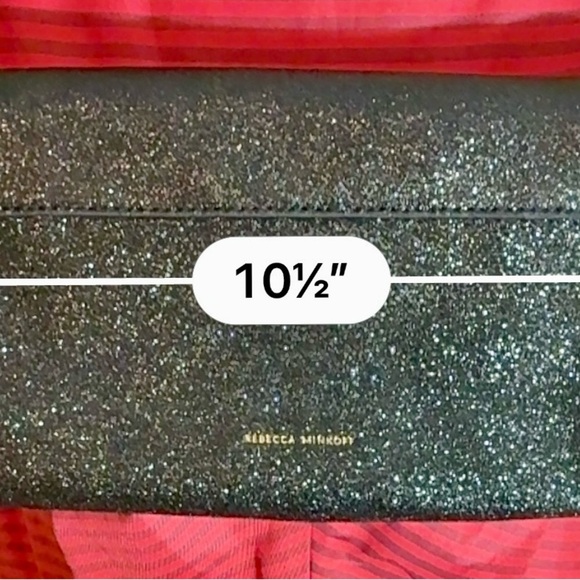 Rebecca Minkoff Black and Glitter Zip Clutch - Picture 8 of 13